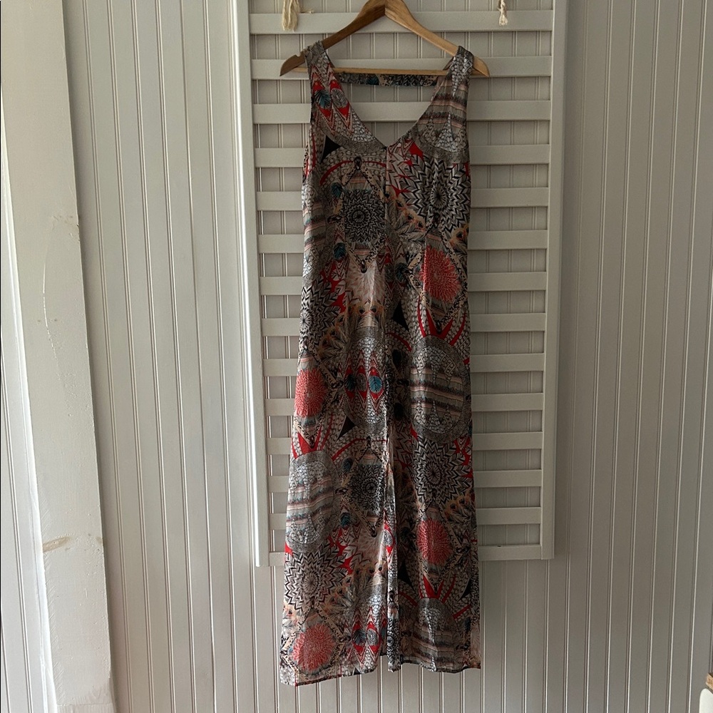 Forever 21 Bohemian Print Maxi Dress - Red and Black
